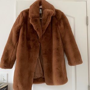 Zara mink faux fur coat